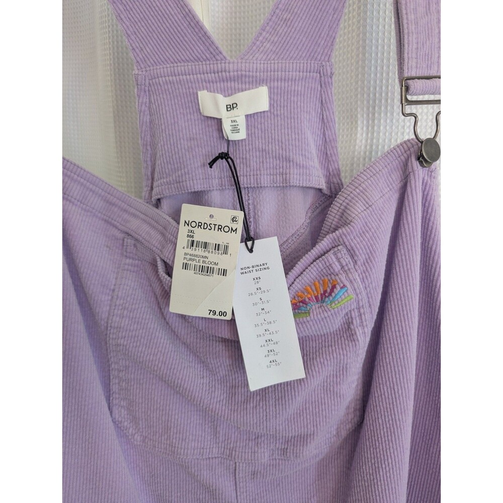 BP Pride Corduroy Short Overalls Carpenter Lavender Purple NWT Queer 3x (J15) - Picture 4 of 7